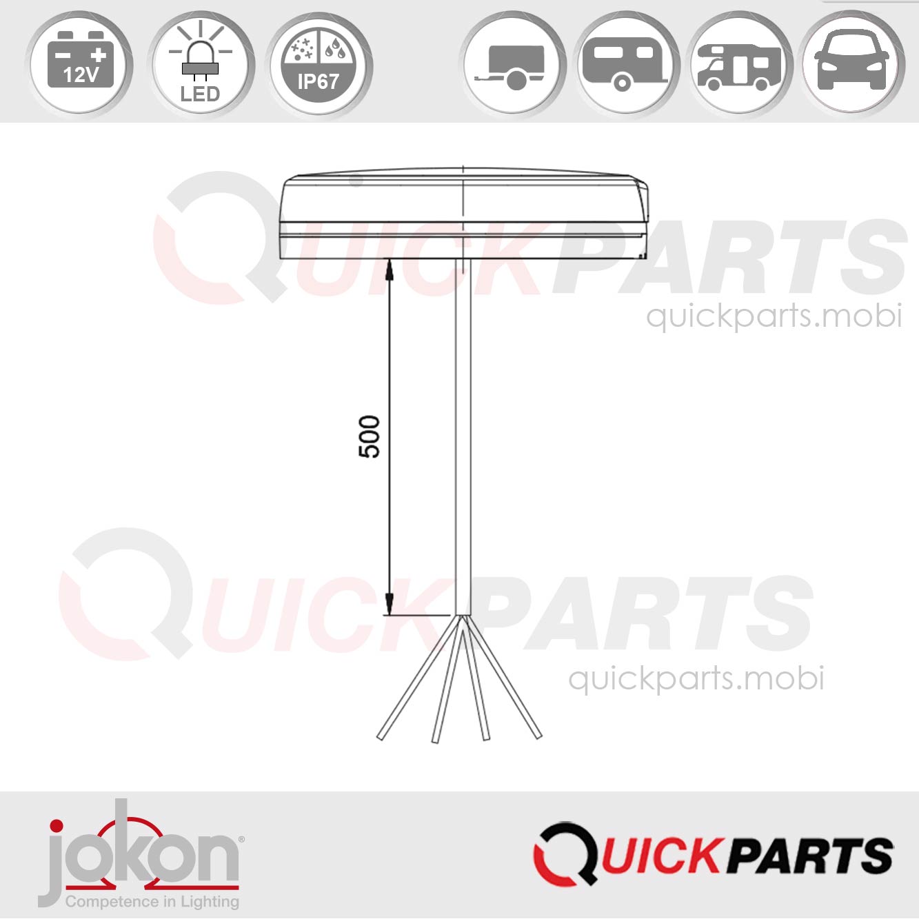 Rechteckige Rückleuchte| Sparex