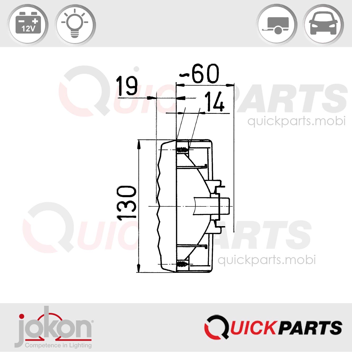 Jokon tail light E2- 0205019