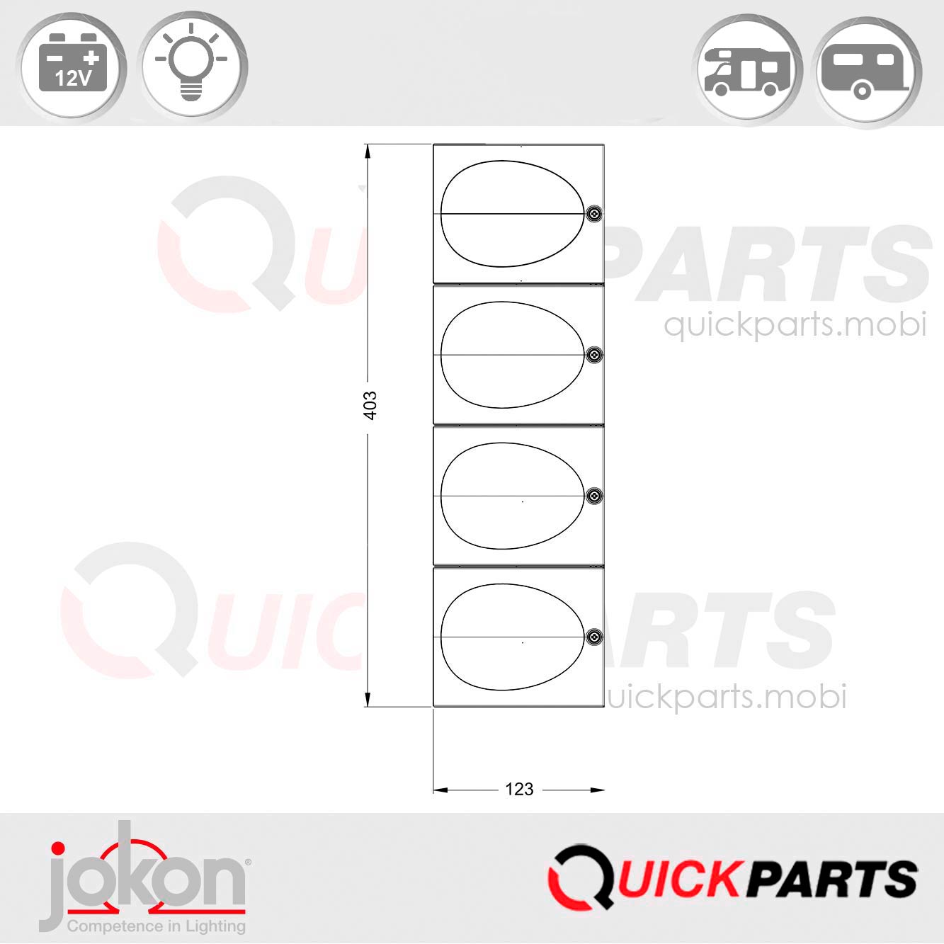 Feu Antibrouillard 12V | Jokon E1-2118 – Image 6