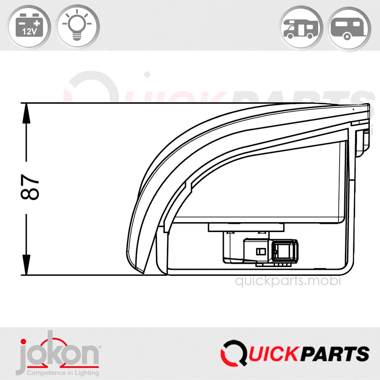 Feu Antibrouillard 12V | Jokon E1-2118 – Image 5
