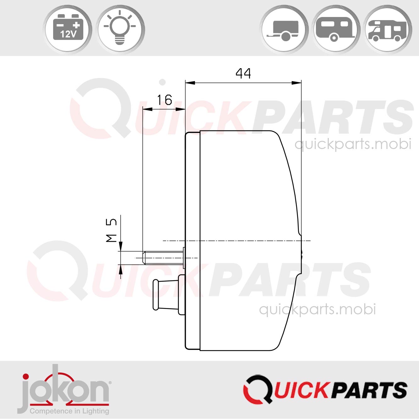 Feux de position avant 12V | Jokon E1 21672 – Image 7
