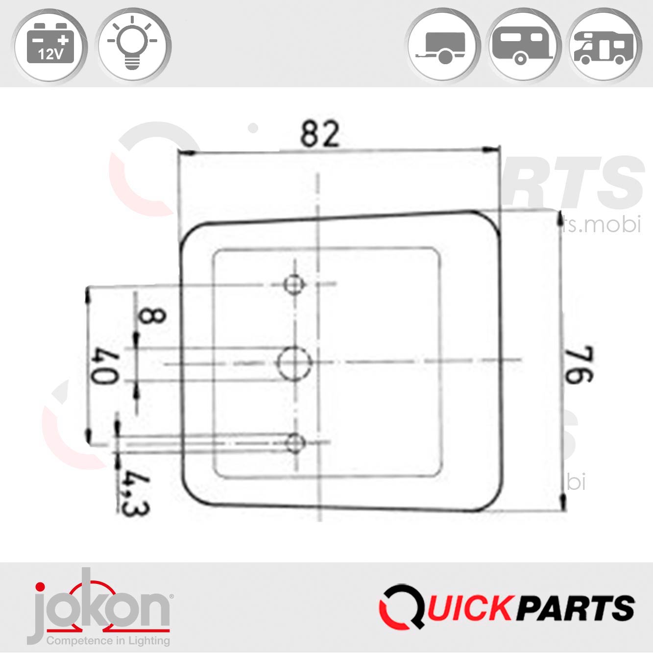 Feux de position avant 12V | Jokon E1 21672 – Image 2