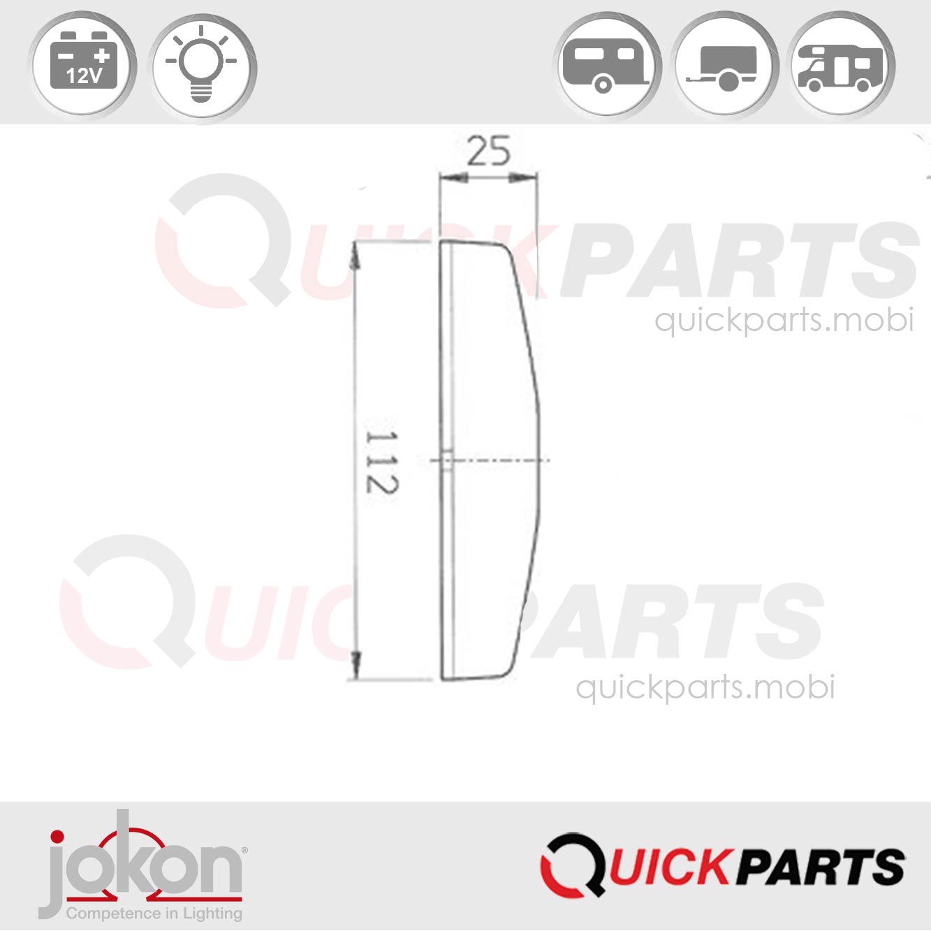 E3-0253608 | Luz lateral con reflector | 12V | Jokon 11.1007.001Luz lateral con reflector | 12V | Jokon 11.1007.001Luz lateral con reflector | 12V | Jokon 11.1007.001En la gama JOKON encontrará iluminación de alta calidad para cada aplicación, que mejora y realza el diseño individual de su vehículo.