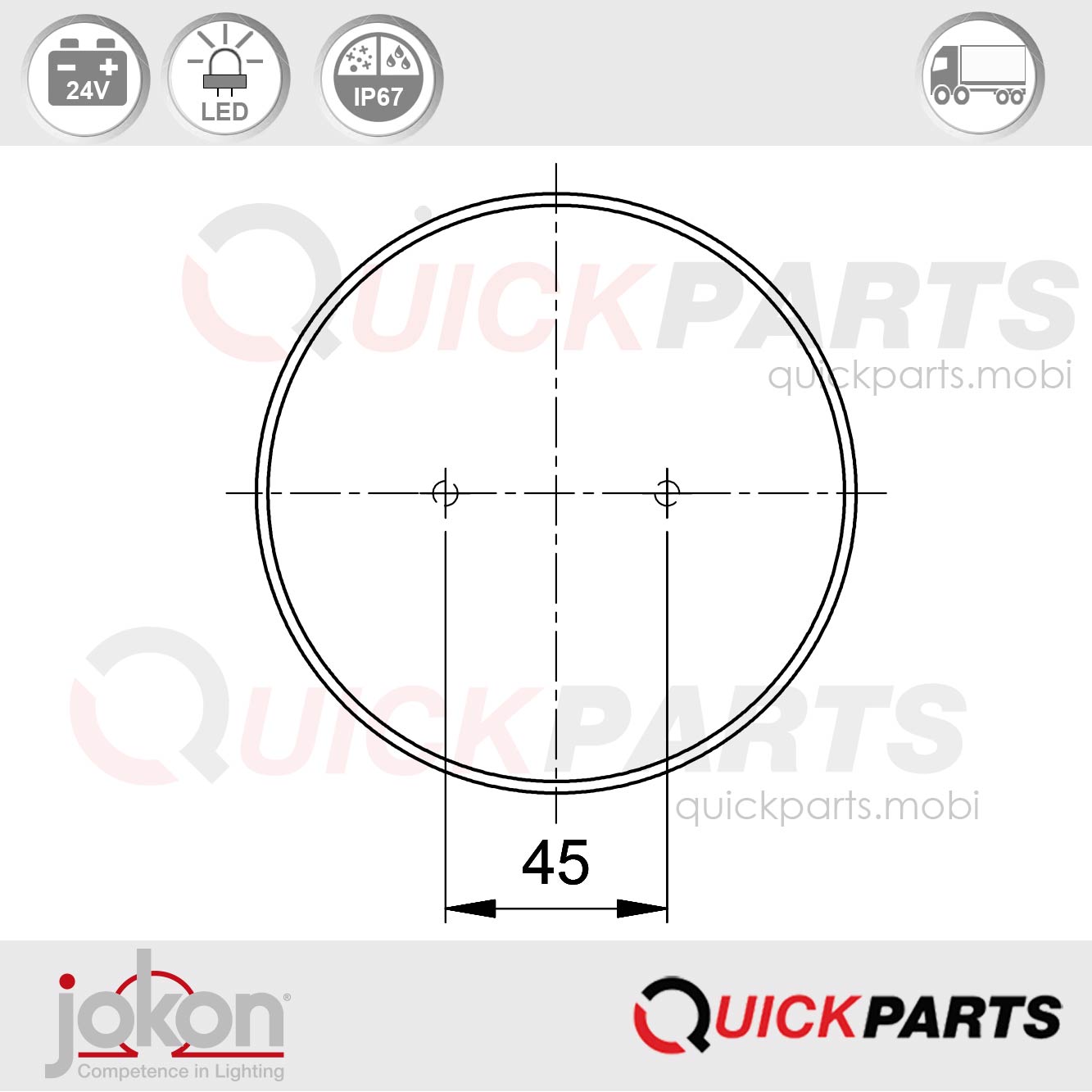 Luz LED Direccional | 24V | Jokon E2-06015 - Imagen 2