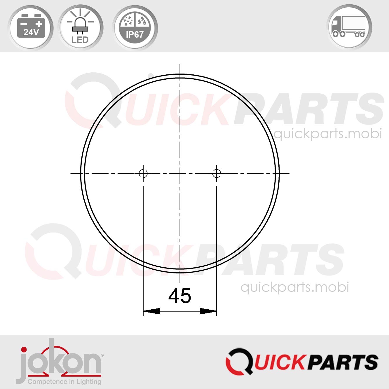 Feu Antibrouillard LED | 24V | Jokon E2-06017 – Image 4
