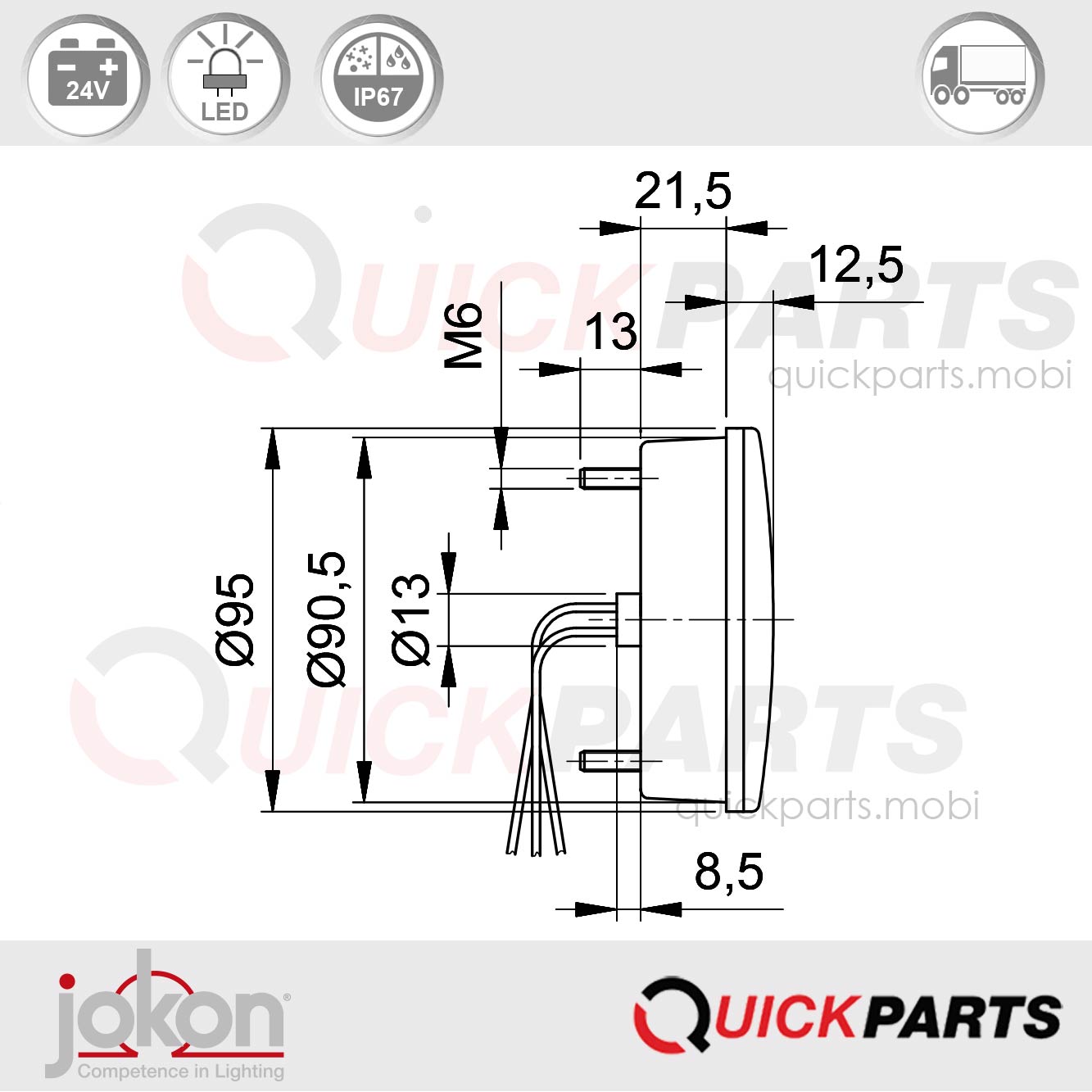 Feu Antibrouillard | 24V | Jokon E2-06056 – Image 4