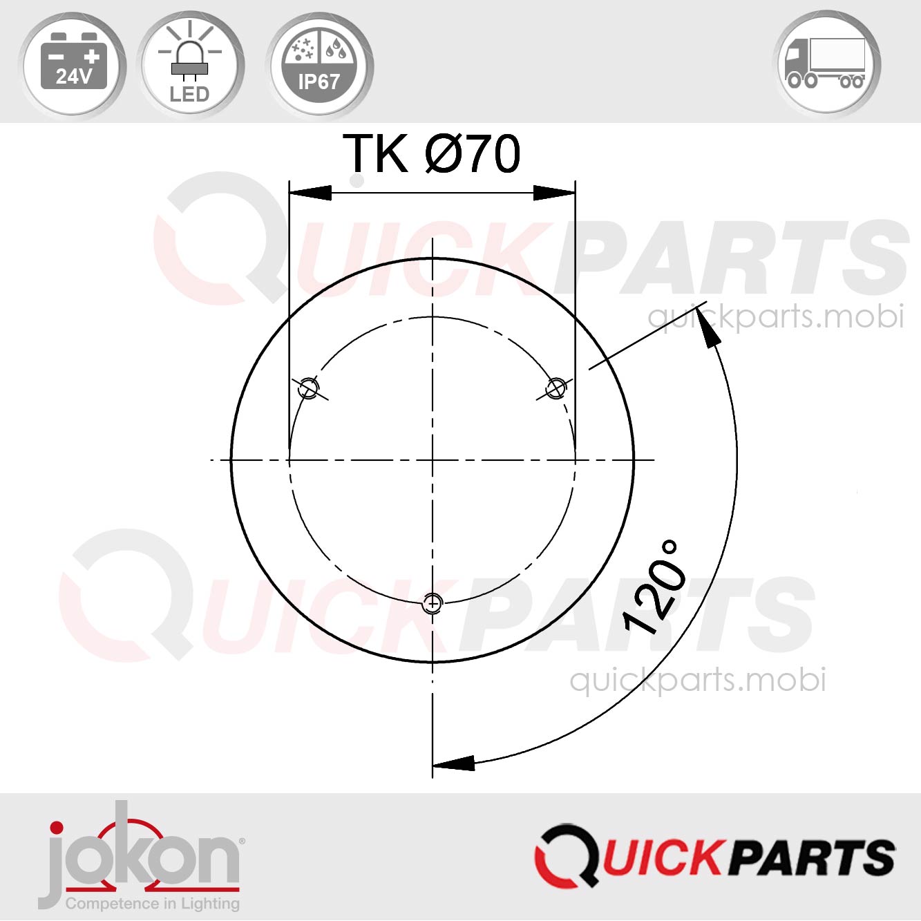 Feu Antibrouillard | 24V | Jokon E2-06056 – Image 2