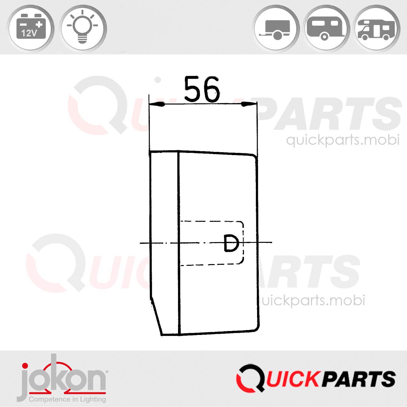 Cabochon pour feu gauche multifonction Jokon E1-0231469 E1-0153308 – Image 4