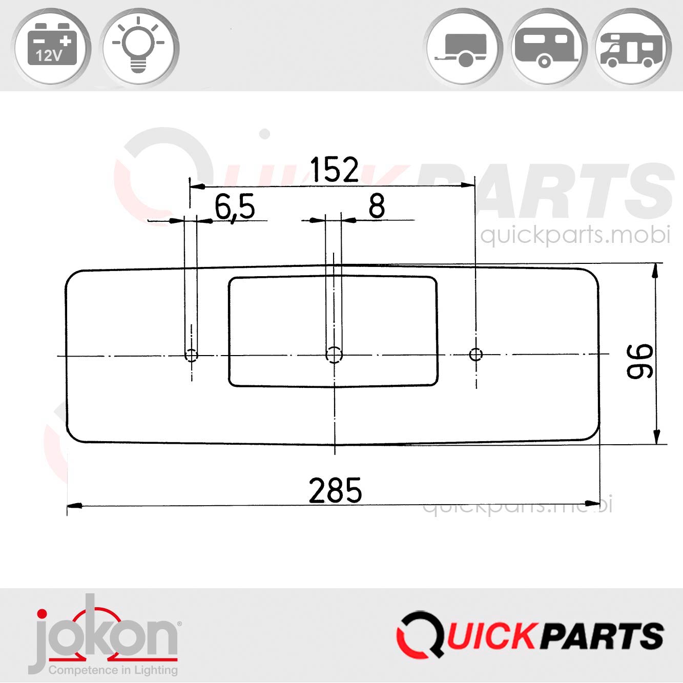 Cabochon pour feu gauche multifonction Jokon E1-0231469 E1-0153308 – Image 2