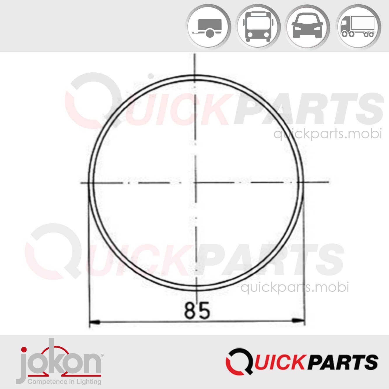Rückstrahler | Jokon 30.0010.010, E1-31281 – Bild 2