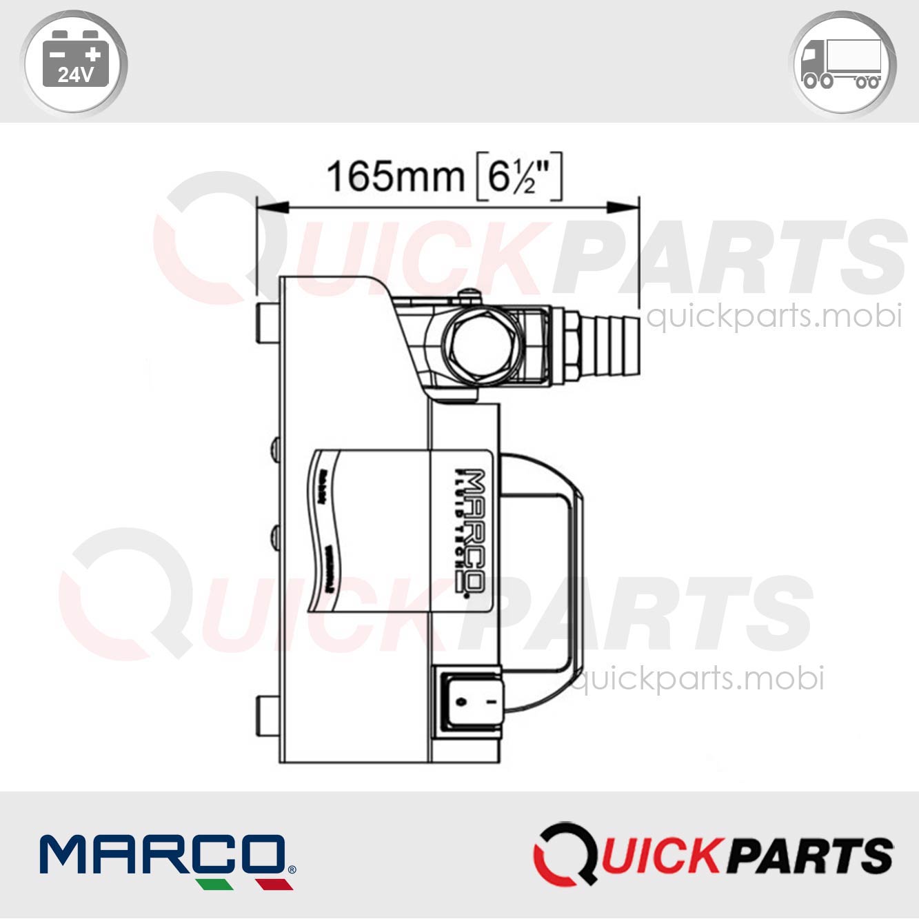 Bomba eléctrica autocebante para diversos líquidos | 24V | Marco 166 020 13 - Imagen 5