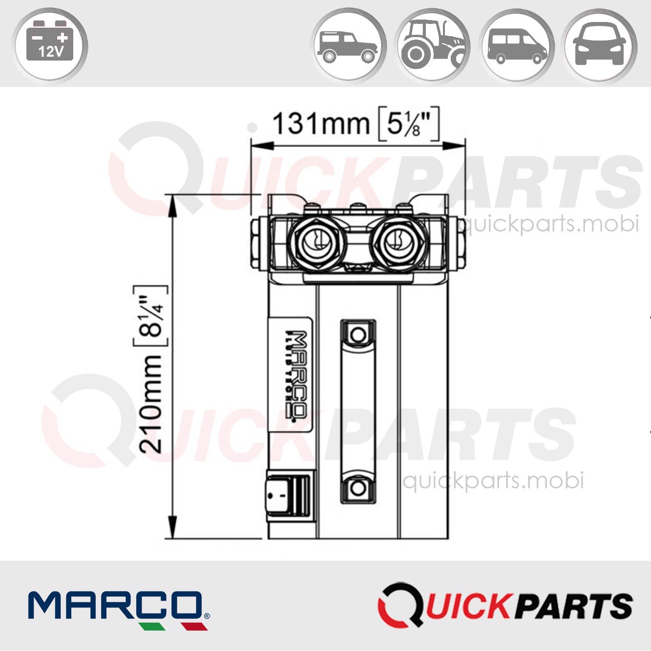 Selbstansaugende Schaufelpumpe | 12V | Marco 166 020 12 – Bild 2