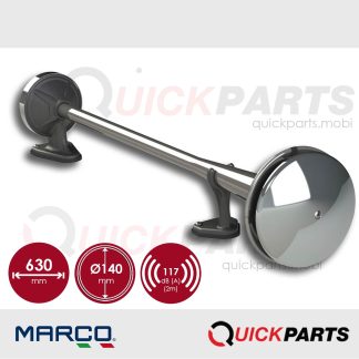 Avertisseur inox équipé d'un couvercle chromé | 117 dB | Marco 110 090 10