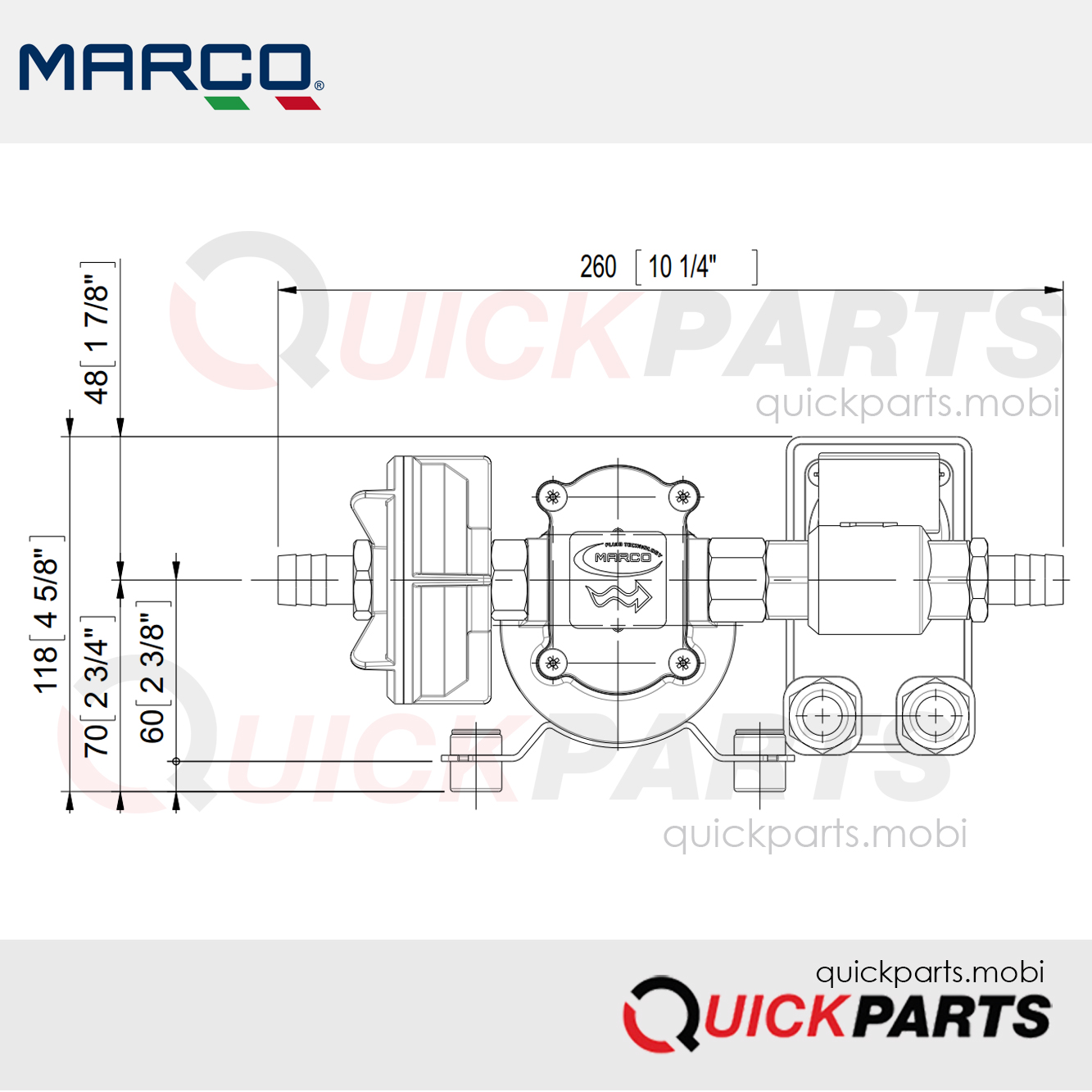 Bomba eléctrica autocebante para sistemas de agua dulce y sanitaria en embarcaciones, casas rodantes etc. | 26l / min - Imagen 2