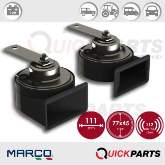 Elektronische Hupe drei Töne | 12V | Marco 100 080 12