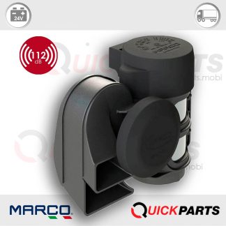 Bocina electropneumática con doble compresor | 24V | Marco 112 030 13