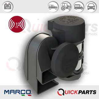 Klaxon 2 tons avec compresseur intégré | 12V | Marco 112 030 12
