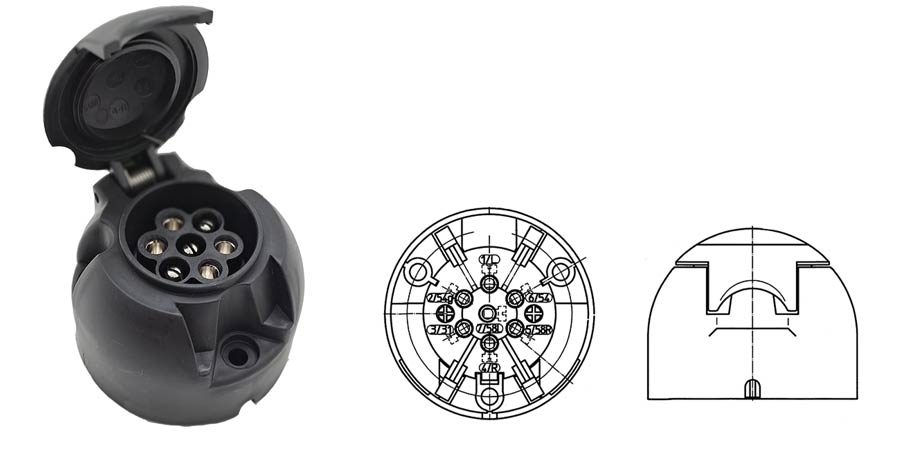 7P/12V Socket - ISO 1724 - Type N - Erich Jaeger 101118 - Image 7