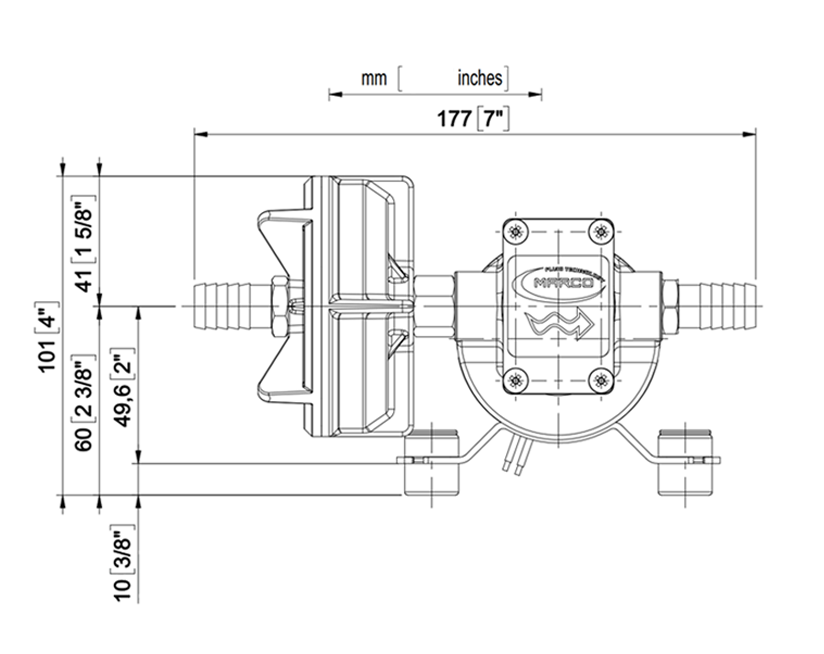 Zahnradpumpe 15 l/min Edelstahl für verschiedene Flüssigkeiten | 24V | Marco 164 040 13 – Bild 6