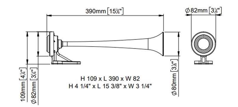 Bocina de aire comprimido para montaje externo | Marco 110 000 10 - Imagen 5