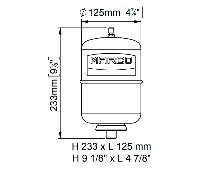 Ausdehnungsgefäss weiss 2 l, Marco AT1 – Bild 4