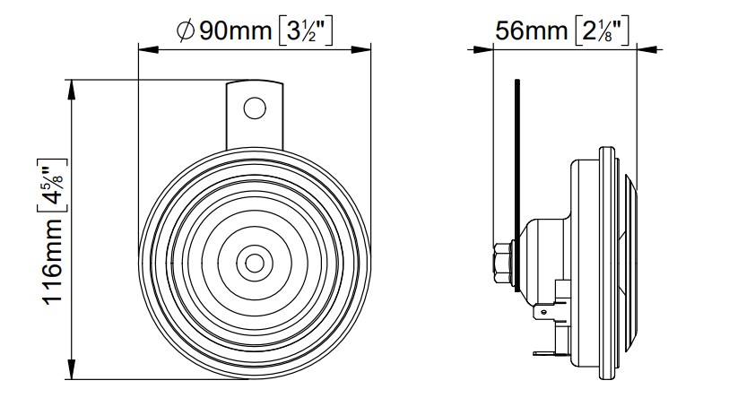 Elektromagnetische Teller-Hupe, Ø90 mm, Marco 102 000 13 – Bild 6