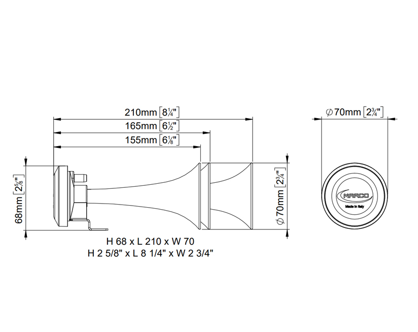 Dreiklang Hupe | 24V | Marco 112 080 13 – Bild 4
