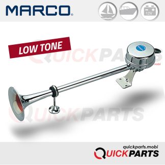 BOCINA ELECTROMAGNÉTICA DE ALTA CALIDAD CON TROMPETA DE ACERO INOXIDABLE (BOTE < 12 M) - 12 V |BOCINA ELECTROMAGNÉTICA DE ALTA CALIDAD CON TROMPETA DE ACERO INOXIDABLE (BOTE < 12 M) - 12 V