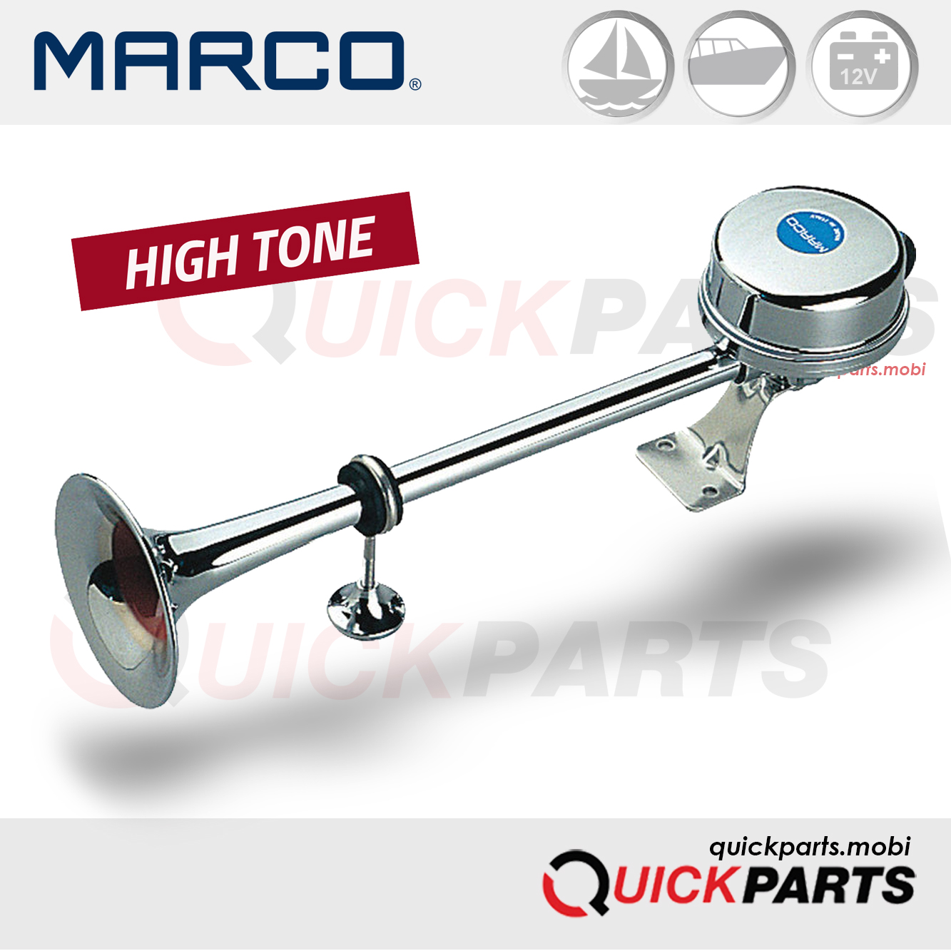 Hupe aus edelstahl kurz Elektromagnetische | Marco 132 040 12