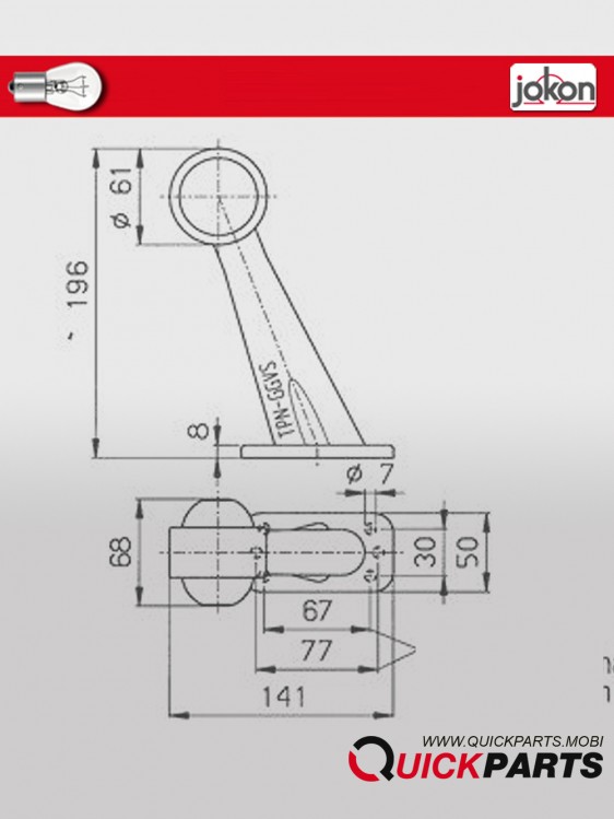 Umrissleuchte | 12V/24V | Jokon 12.0010.201, E3-0253275 – Bild 5