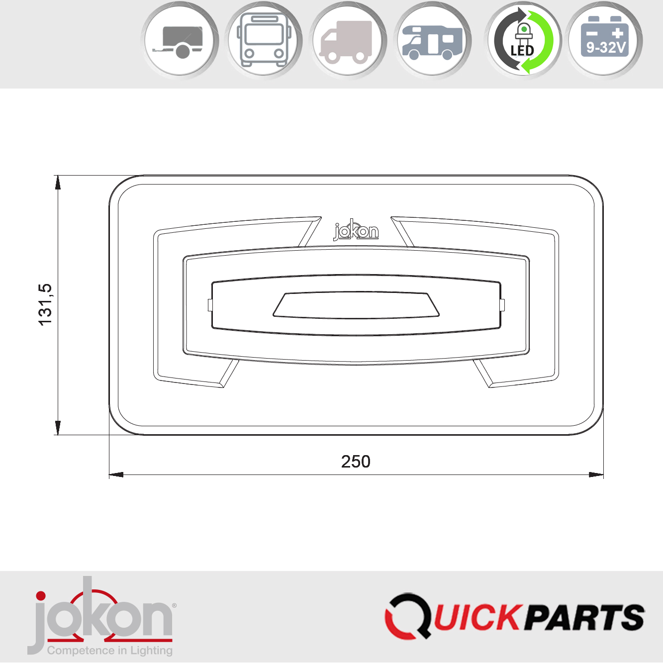 LED-Multifunktionsleuchte | Links | 9-32V | Jokon E13-13359 EMV / EMC – Bild 6
