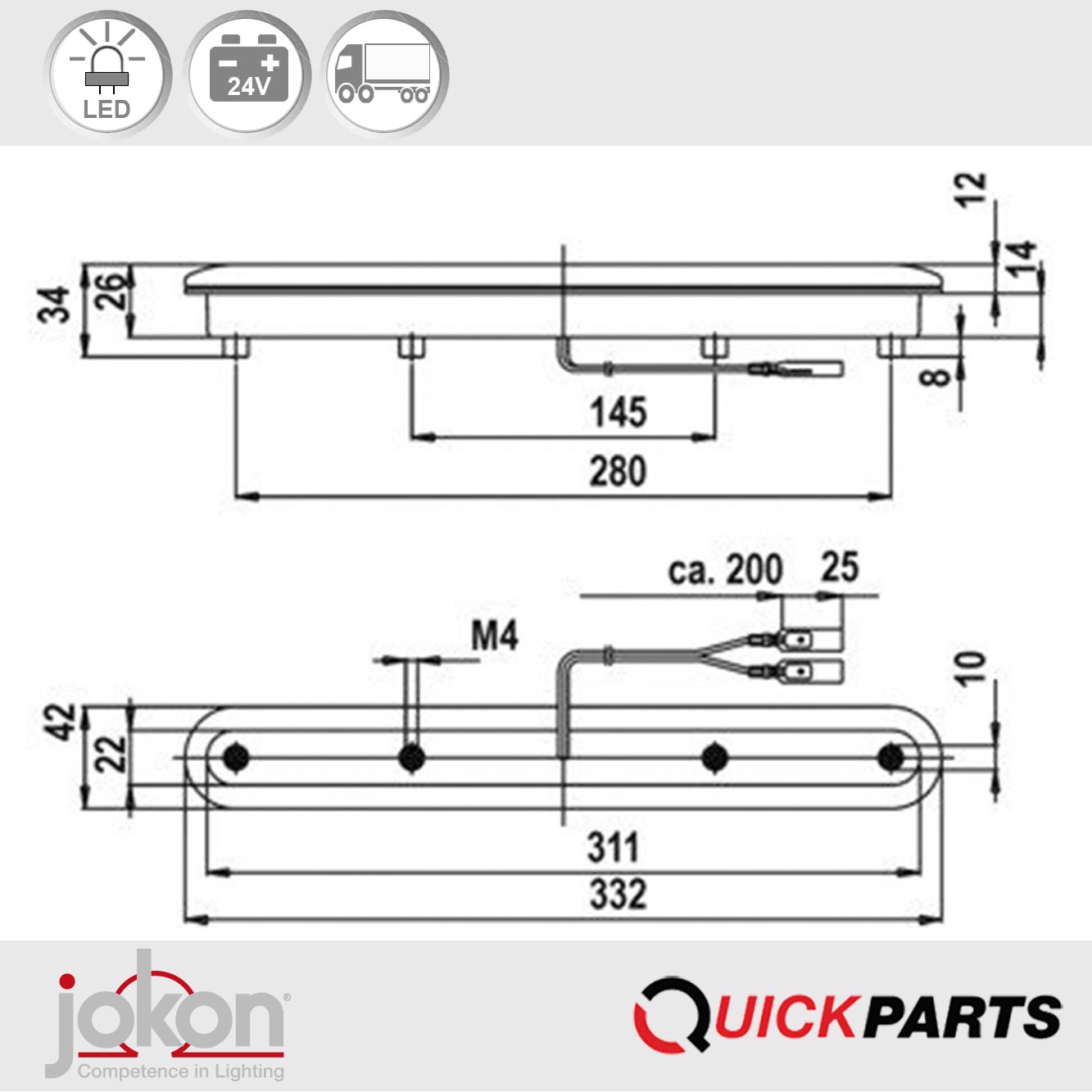 Troisième feu stop, à LED, haute qualité | Jokon S3 E4- 027548 – Image 2