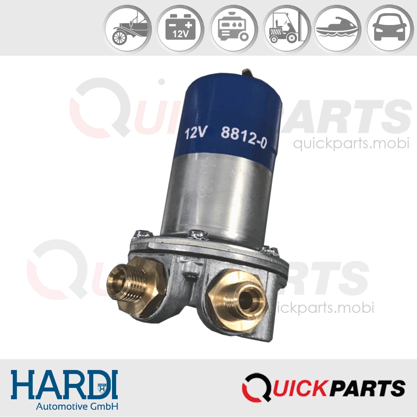 Hardi-8812-quickparts | La bomba de combustible eléctrica HARDI es una bomba de diafragma. | Hardi-8812-template.quickparts