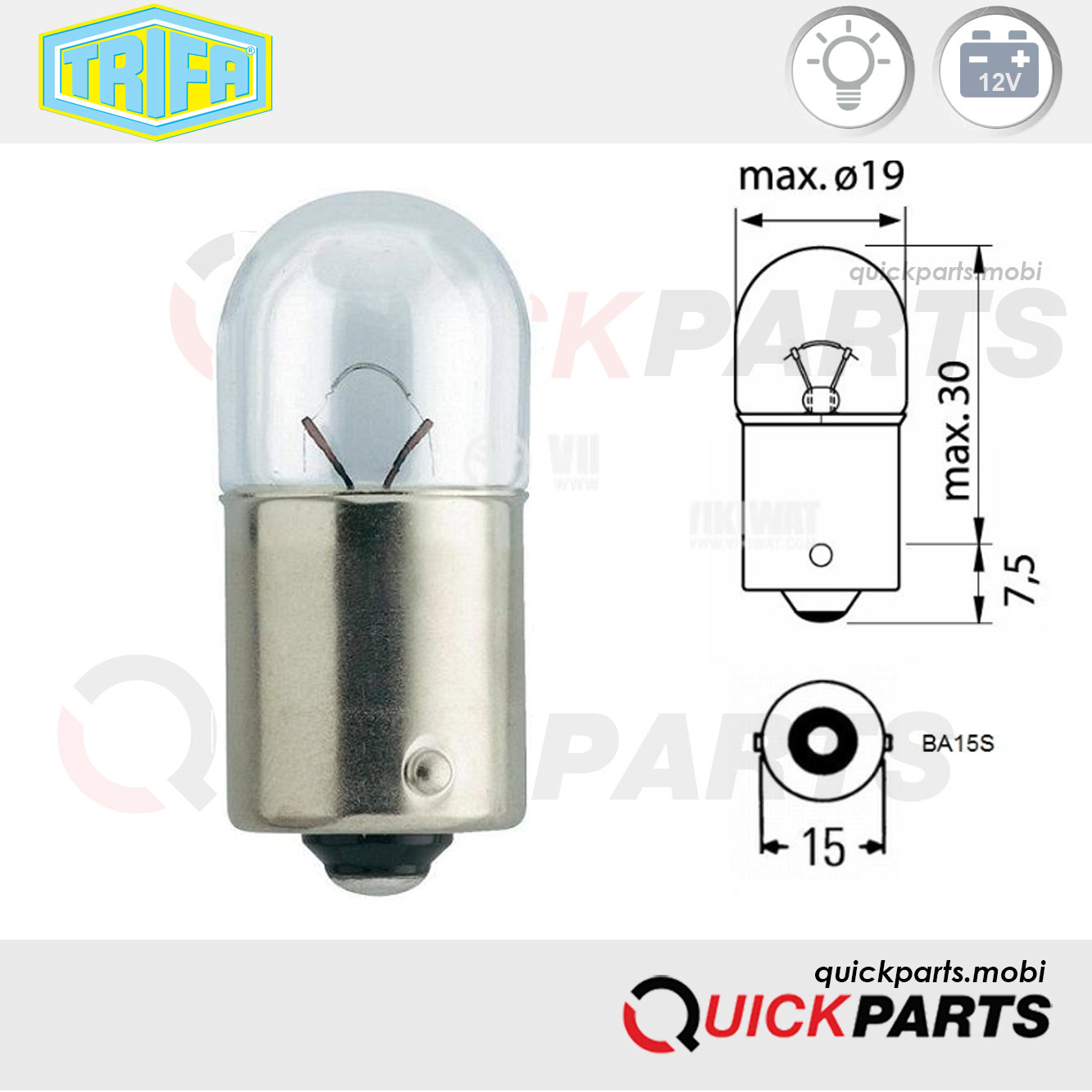 Kugel-u.Röhrenlampe | 12V - R5W | Trifa 00304 – Bild 6