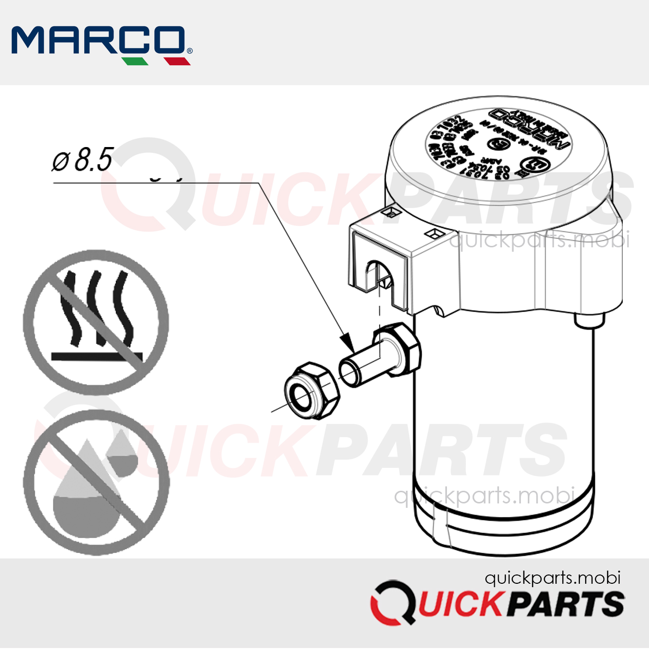 Hupe, Metall verchromt, externe Montage | 12V | Marco 112 320 12 – Bild 4