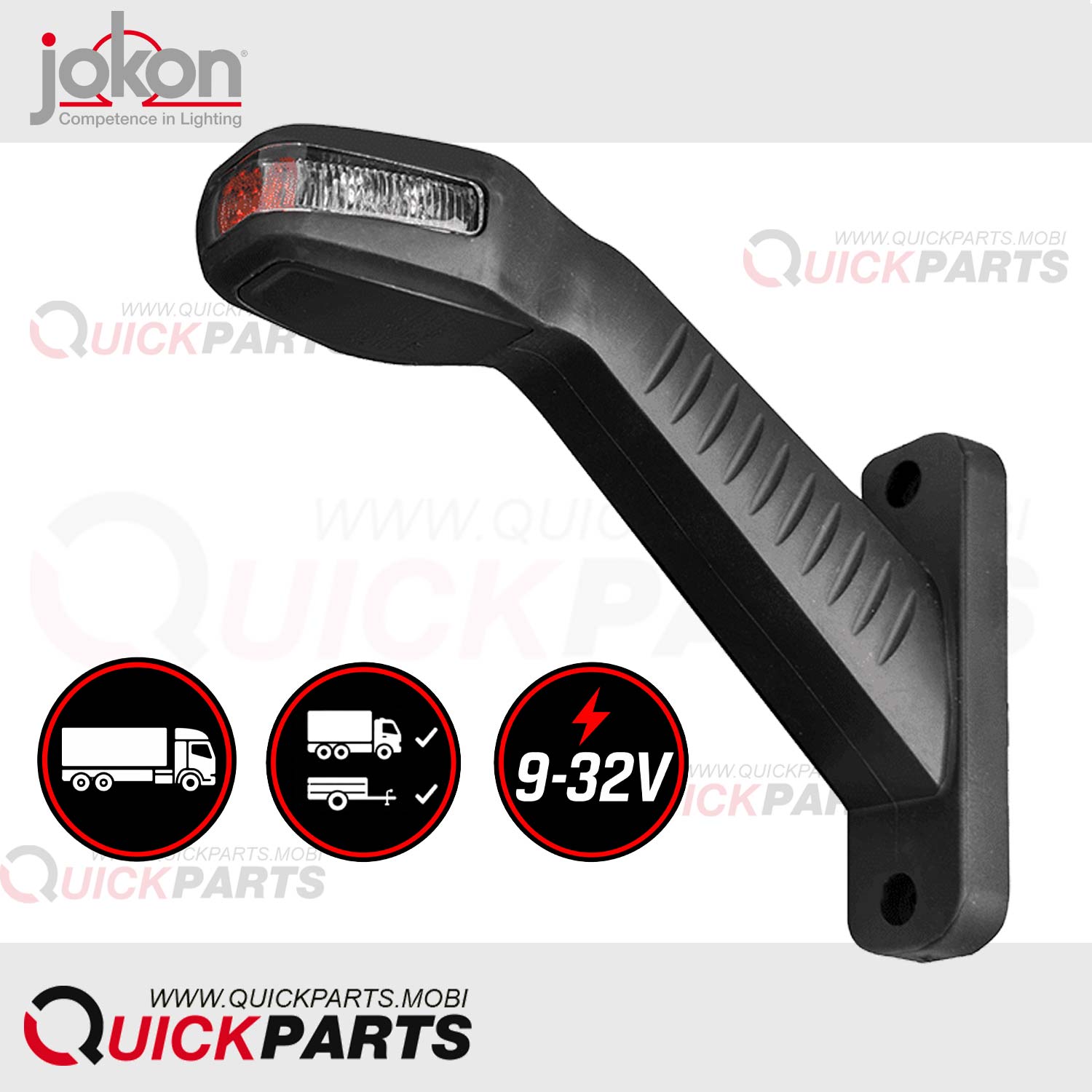 JOKON 12.0020.300 | SPL 2025 LH LED End-Outline Marker Light | 9-32V
